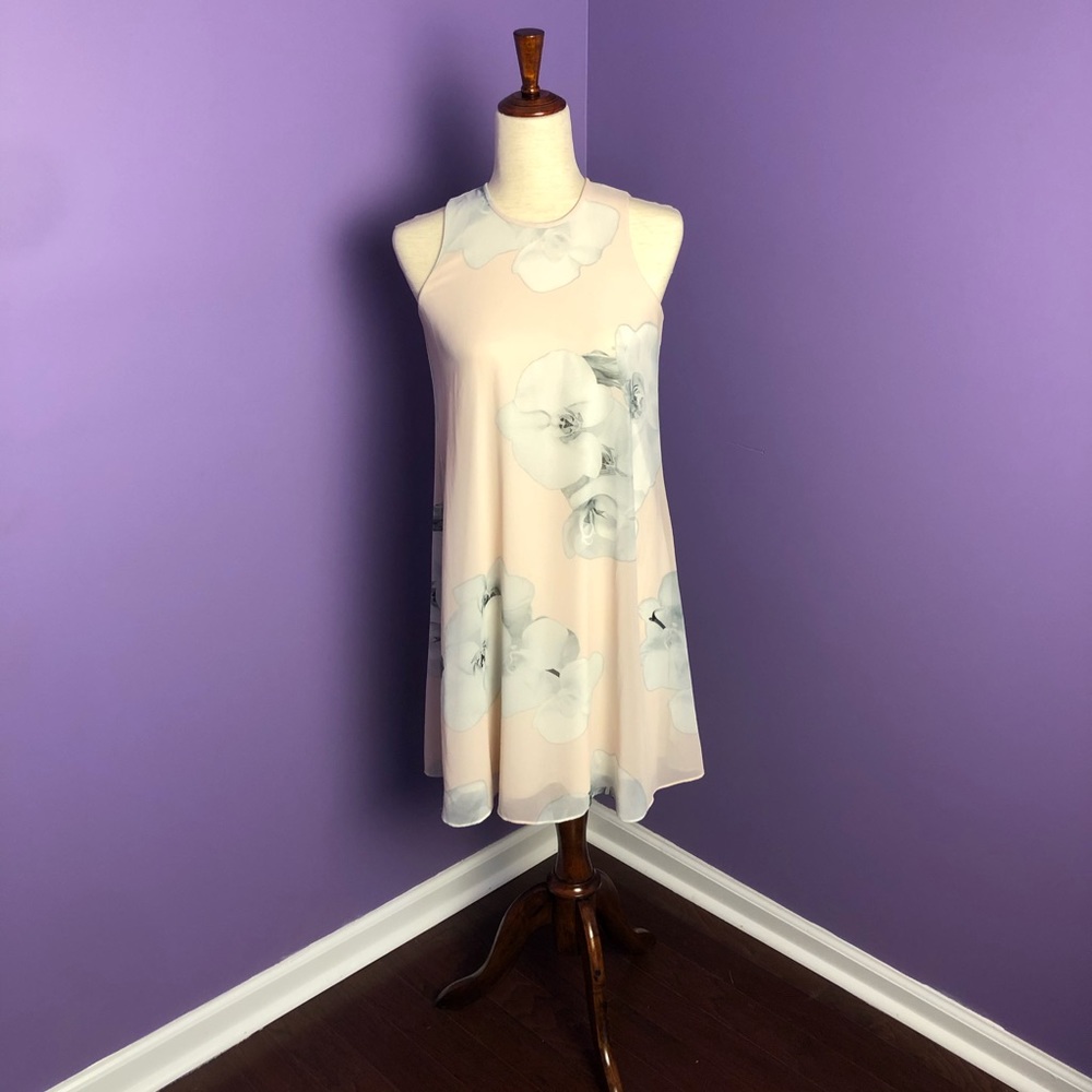 Calvin Klein Pink with grey floral print.